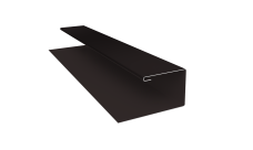 Планка П-образная Блок-Хаус new Grand Line 0,5 Velur X RAL 9005 черный (2м)