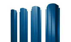 Штакетник П-образный A фигурный 0,5 Satin RAL 5005 сигнальный синий