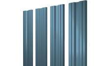 Штакетник Twin с прямым резом 0,45 Drap TX RAL 5024 пастельно-синий