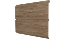 Софит металлический ЭкоБрус new Grand Line без перфорации 0,45 Print Elite White Wood TwinColor
