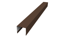 Стойка боковая крепежная для забора жалюзи Palermo 0,5 Rooftop Бархат RAL 8017 шоколад (2м)