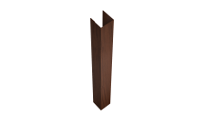 Стойка жалюзи Texas для монтажа с крепежным вкладышем 0,45 Print Elite Choco Wood TwinColor (3м)