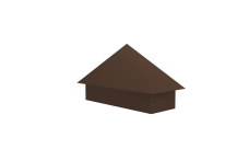 Колпак на полустолб для С20 0,45 Drap TwinColor с пленкой RAL 8017 шоколад