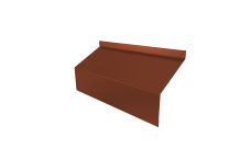 Ламель забора жалюзи Milan/Milan new стартовая/финишная для калиток и ворот Grand Line 0,45 PE RAL 8004 терракота