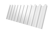 Профнастил С8A v01 фигурный 0,45 PE-Double RAL 9003 сигнальный белый