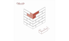 Угловой элемент White Hills Торн Брик 329-25 с расшивкой 1,2 см
