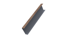 Декоративная накладка на столб универсальная 80х80 для забора жалюзи 0,45 Print Premium Almond Wood Fresh (2м)