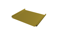 Кликфальц Pro Gofr Grand Line 0,45 PE с пленкой на замках RAL 1018 цинково-желтый