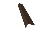 Планка на коньковый аэратор 30х20 Фартук S8 0,5 Satin с пленкой RAL 8017 шоколад (2м)