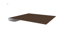 Планка завершающая 0,5 Satin с пленкой RAL 8017 шоколад (2м)