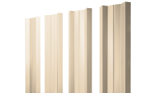 Штакетник М-образный A с прямым резом Grand Line 0,45 Drap TX RAL 1015 светлая слоновая кость