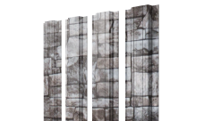 Штакетник Прямоугольный с прямым резом 0,45 Print Elite Fine Stone TwinColor