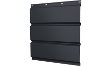 Софит металлический Классик v01 Grand Line без перфорации 0,5 PurLite Matt с пленкой RAL 7024 мокрый асфальт