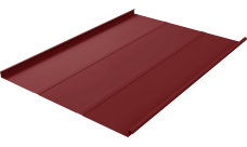 Фальц двойной стоячий Line Grand Line 0,45 PE с пленкой на замках RAL 3011 коричнево-красный