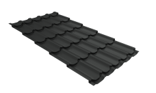 Металлочерепица "Квинта плюс" ("Kvinta plus") 0,5 PurPro Matt 275 RAL 7016 антрацитово-серый