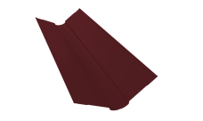 Планка ендовы верхней фигурной 100x100 0,5 Satin Matt RAL 3005 красное вино (2м)