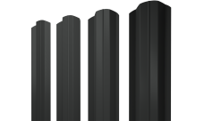 Штакетник М-образный B фигурный 0,45 Drap TX RAL 7016 антрацитово-серый