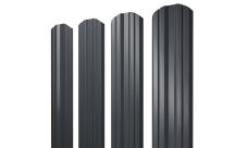 Штакетник Twin фигурный 0,45 PE-Double RAL 7024 мокрый асфальт