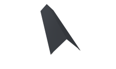 Угол внешний 110х110 0,45 PE lite с пленкой RAL 7024 мокрый асфальт (3м)