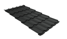 Металлочерепица "Квинта плюс" ("Kvinta plus") 0,5 Satin Matt RAL 7016 антрацитово-серый