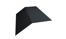 Планка конька плоского 190х190 0,5 Satin Matt TX RAL 7024 мокрый асфальт (2м)