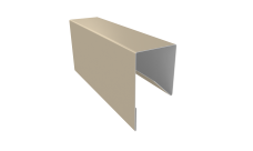 Планка П-образная заборная 17 Grand Line 0,5 Satin с пленкой RAL 1015 светлая слоновая кость (2м)