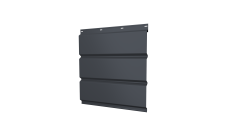 Софит металлический Классик v01 Grand Line без перфорации 0,45 PE с пленкой RAL 7024 мокрый асфальт (3м)