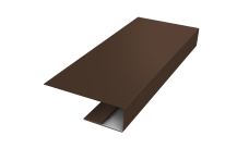 J-Профиль 12мм 0,45 PE с пленкой RAL 8017 шоколад (2м)