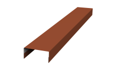 Ламель лицевая стартовая/финишная забора жалюзи Texas 55мм для калиток и ворот (с заполнением ламелями 125) Grand Line 0,45 Drap TX RAL 8004 терракота