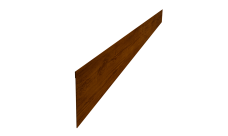 Ламель забора жалюзи Palermo стартовая/финишная для калиток и ворот 0,45 Print-Double Premium Golden Wood Intense F