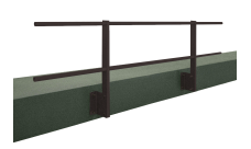 Ограждение кровельное для парапета с боковым креплением (2,0х1,2) RR 32 темно-коричневый