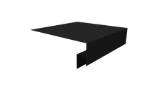 Планка околооконная сложная 200х50х12 (j-фаска) 0,45 Drap-double TX RAL 9005 черный (2м)