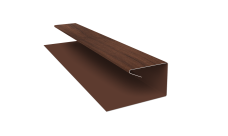 Планка П-образная завершающая сложная Корабельная Доска Grand Line 0,45 Print Elite Choco Wood TwinColor (2м)