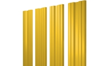 Штакетник Твин с прямым резом Grand Line 0,45 PE RAL 1018 цинково-желтый