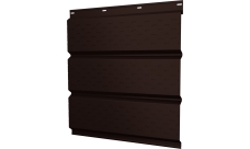 Софит металлический Классик v01 Grand Line полная перфорация 0,5 PurPro Matt 275 с пленкой RAL 8017 шоколад