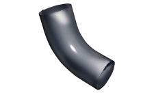 Колено 60 град GL PU 100 мм RAL 7024 мокрый асфальт