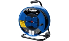 Удлинитель на катушке Зубр Профессионал 4000 Вт, 4 гнезда, IP44, КГ 3х2,5 кв мм, 30 метров (55079-30)