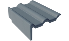 Боковая цементно-песчаная черепица Braas Франкфуртская левая, графит