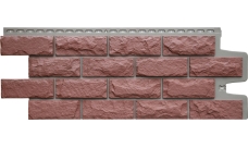 Фасадная панель Grand Line Колотый камень Design Plus корица с темно-бежевым швом